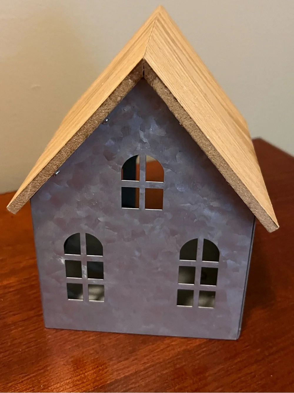 CTW Home Collection Lantern Wood Roof Metal House